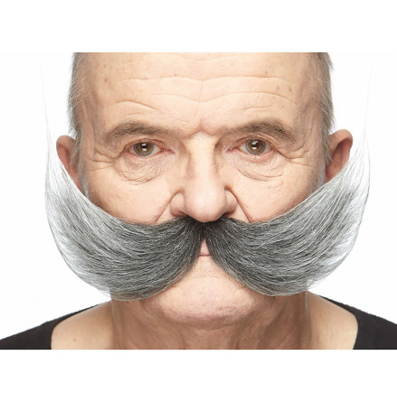 Mustasch, inventor svart/vit