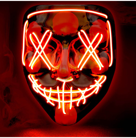 LED-mask, scary rd