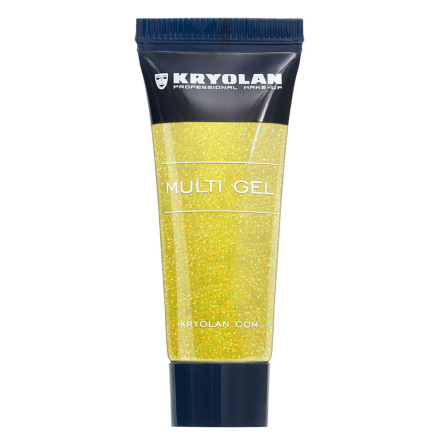 Kryolan multigel glitter, pastell gul 10 ml