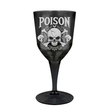 Vinglas i plast, poison 19 cm